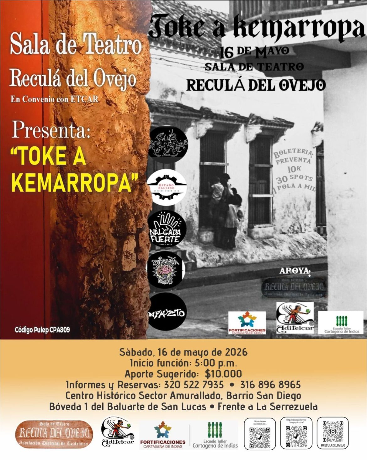 (Evento) Toke a Kemarropa en la Reculá del Ovejo / La Música En Venas